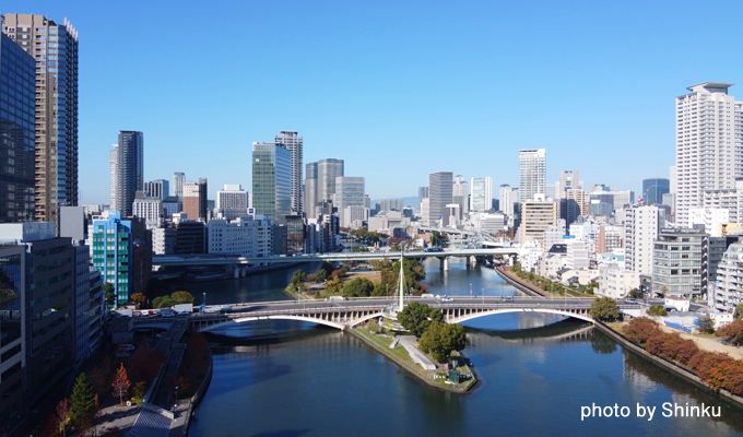 ドロン撮影：中之島公園