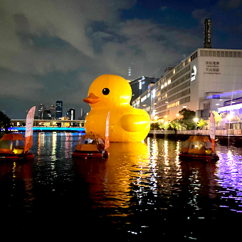 夜はライトアップ